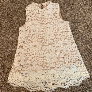 Cream lace tunic size medium